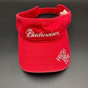 Anheuser-Busch Red Budweiser Adjustable Visor